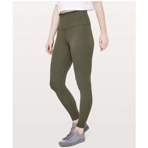 Deals for Lululemon Dark Green Leggings 